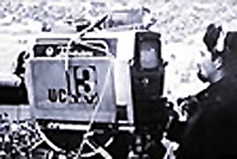 Dictuc apoya las primeras transmisiones experimentales de televisión en la UC. - 1955