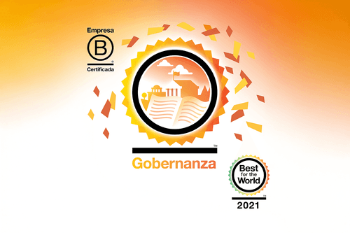 Recertificación como Empresa B. | Reconocimiento Best For The World, categoría Gobernanza. - 2021